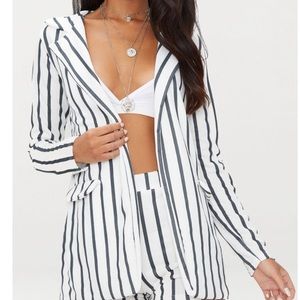 PLT Black Striped Blazer